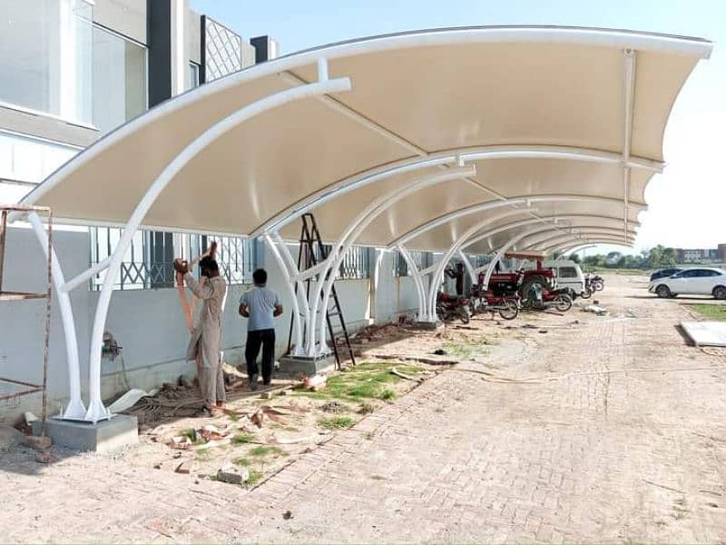 Canopy Sheds | Tensile PVC Shades | Car Parking Structure | Pole Shade 3