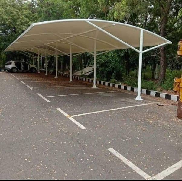 Canopy Sheds | Tensile PVC Shades | Car Parking Structure | Pole Shade 8