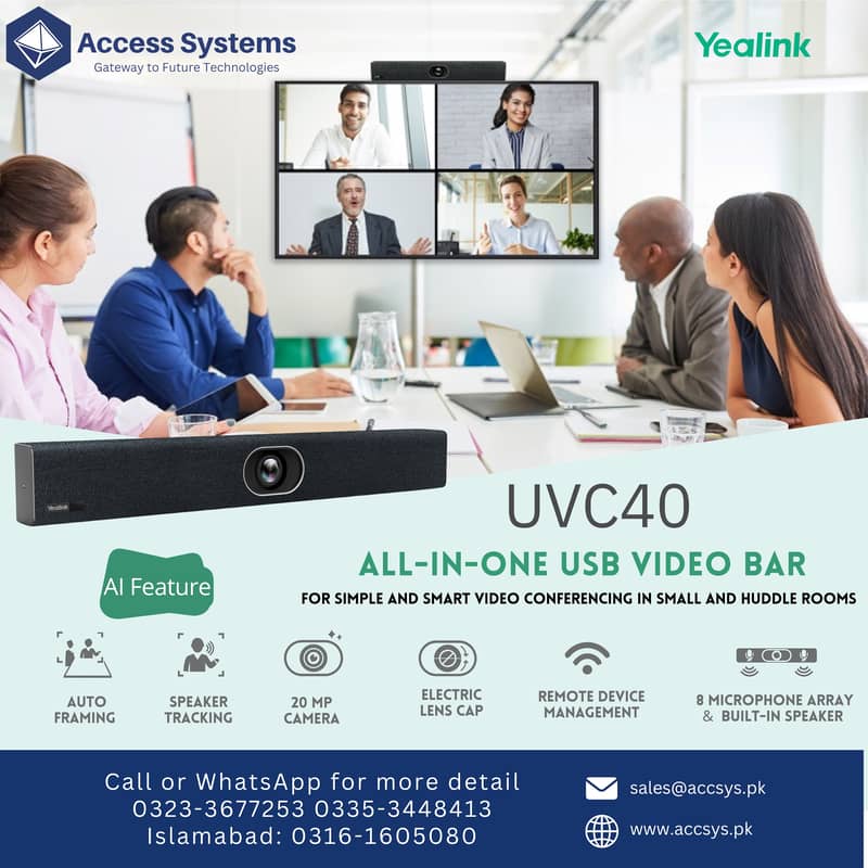 Audio Video Conferencing Logitech Poly Aver VC520 Pro3 Yealink A20 30 4