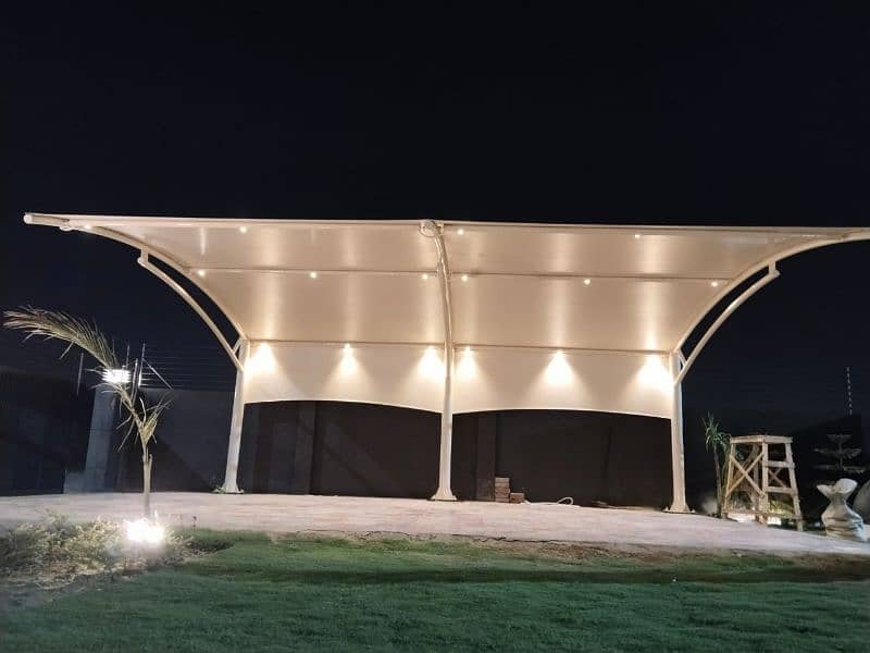 Canopy Sheds | Tensile PVC Shades | Car Parking Structure | Pole Shade 1