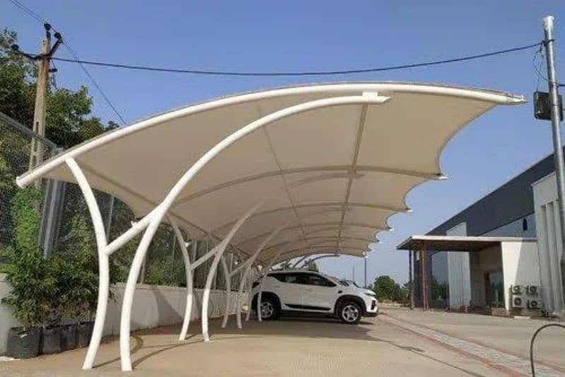 Canopy Sheds | Tensile PVC Shades | Car Parking Structure | Pole Shade 2