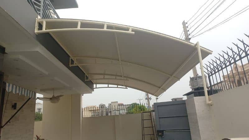 Canopy Sheds | Tensile PVC Shades | Car Parking Structure | Pole Shade 3