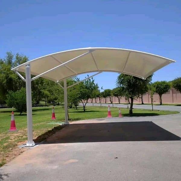 Canopy Sheds | Tensile PVC Shades | Car Parking Structure | Pole Shade 10