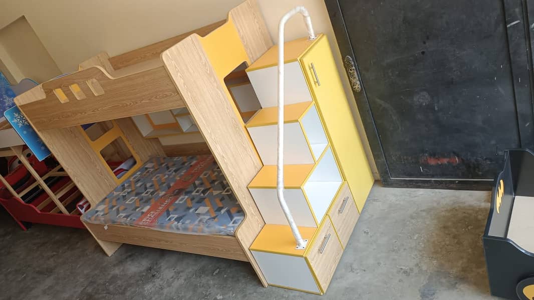 Kids Bunk Bed With Cupboard In Cheep Price 0