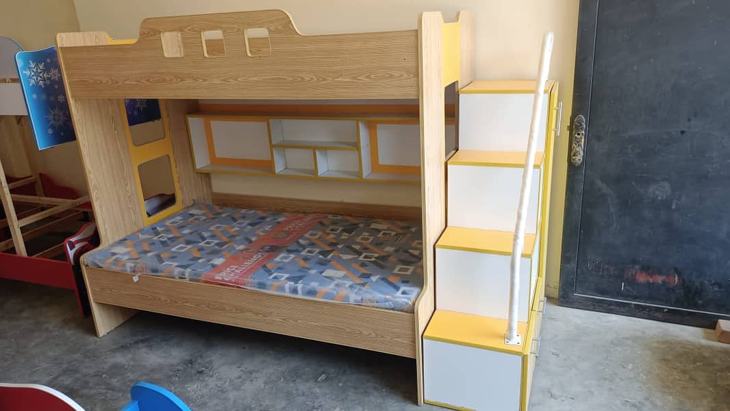 Kids Bunk Bed With Cupboard In Cheep Price 1