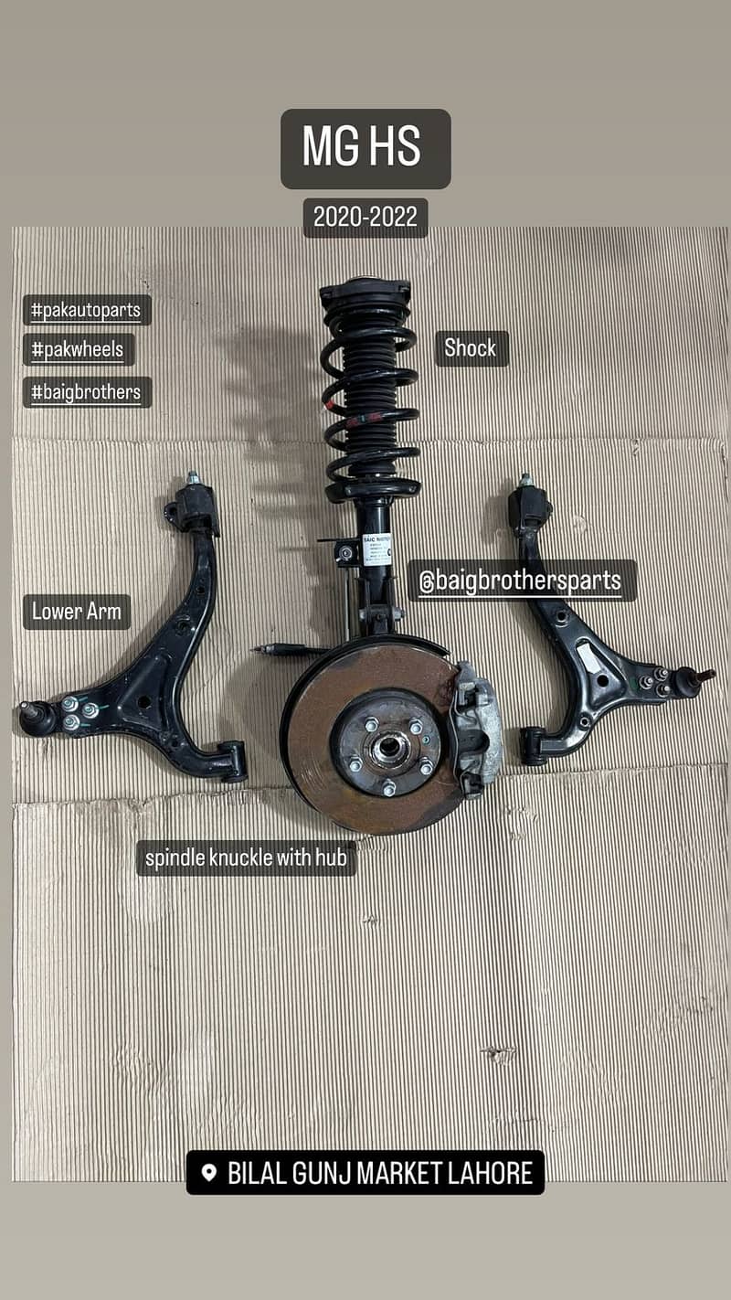 MG HS ZS Nose Cut Bonet Codensor Shock Grill Headlight Redar FogLight 4