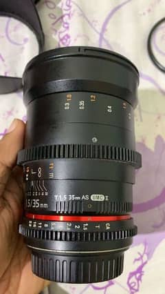 Samyang lens 35mm 1.5 manual Canon mount