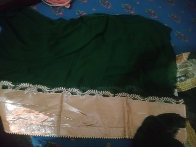 Dark Green Unstitched Frock 1