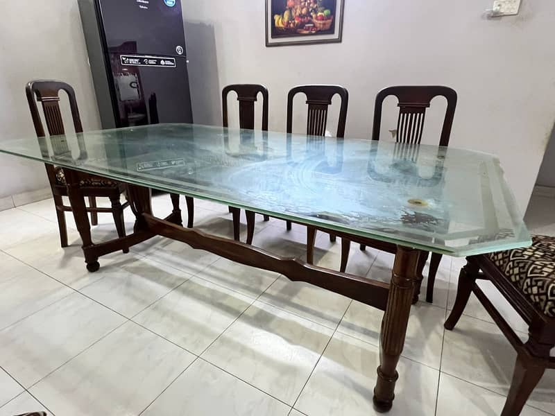 8 Chaired Glass Dining Table 5