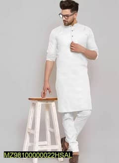 Men's stitched cotton plain Kurta pjama