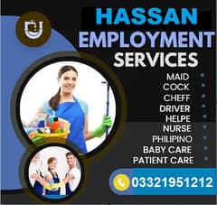 House maids,Driver, Patient care , Couple , Cook , Office Boy ,Guard