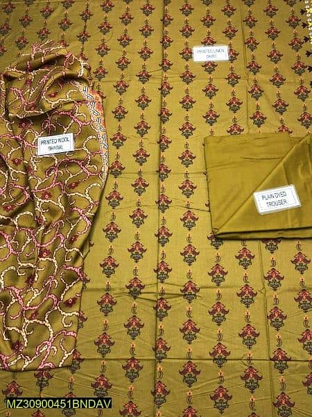 3 pcs women's stitched linen 2