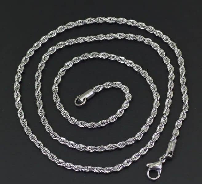 plain vintage fashion silver chain 2