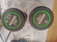 6 Dumbbells And Yoga Mat For Sale (2 x 2 KG, 2 x 6 KG , 2 x 10 KG)