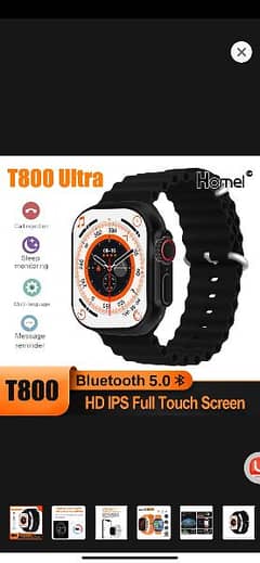 T800 Ultra Smart Watch Bluetooth Call Android and iOS Compatible 0