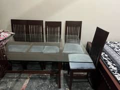 6 Chairs Dining Table For Sale Only one month use
