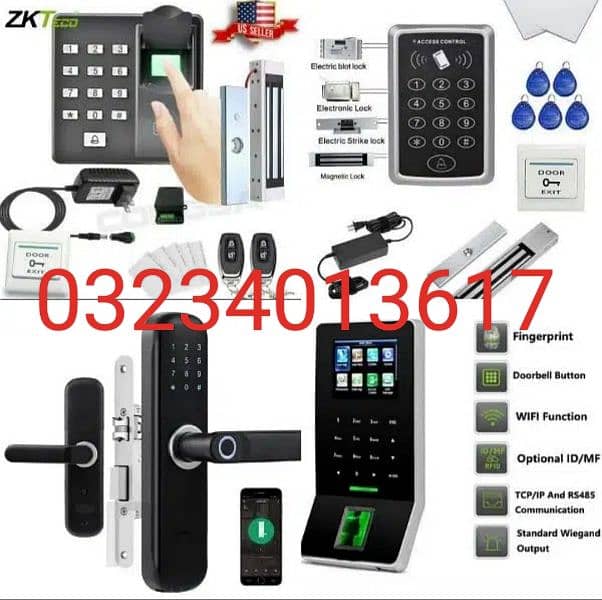 smart digital electric main door lock access control system 0