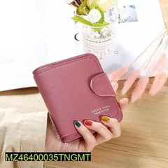 women pink colour wallet