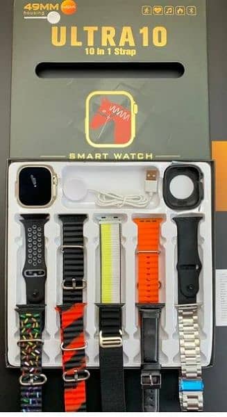 Ultra 10 smart watch new model 10 strap 0