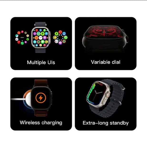 Original S10 Ultra 2 Smart Watch with 7 Straps | Magnetic Charger 2