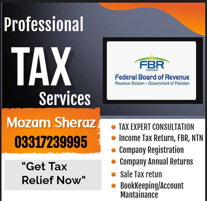 Tax Filer, FBR, Tax Consultant, Income Tax Return, Sales Tax, NTN 0