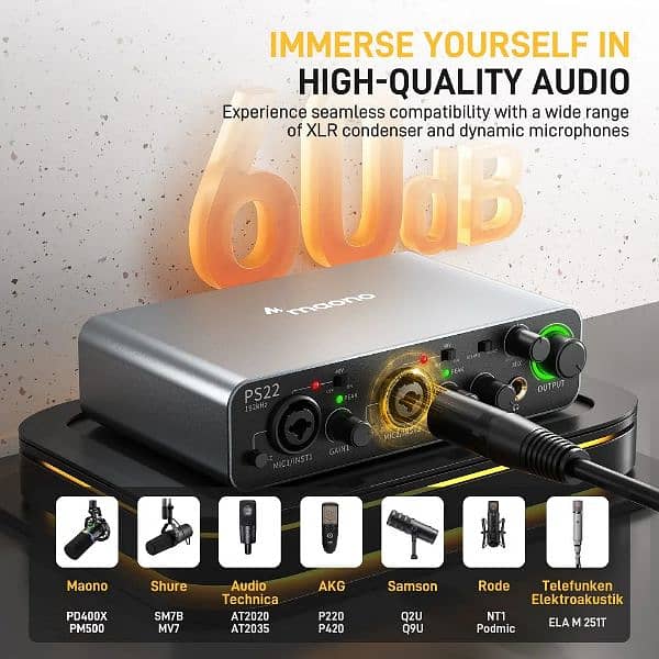 Maono Dual channel Audio Interface, sound card 0