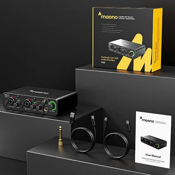 Maono Dual channel Audio Interface, sound card 1