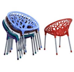 New Design Pure Plastic [Tree chair) (6 chair and 1 polding table)