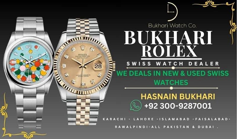 BUKHARI ROLEX WE DEALS on Rolex omega cartier Patekphillip submariner 0