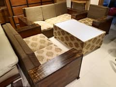 wooden arms sofa set 3 2 1 seater call 03124049200