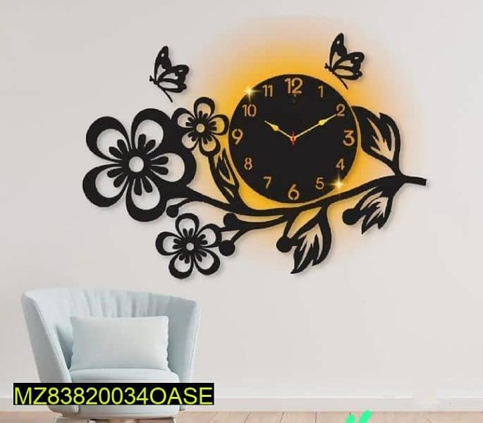 Analogue wall clock with light 1