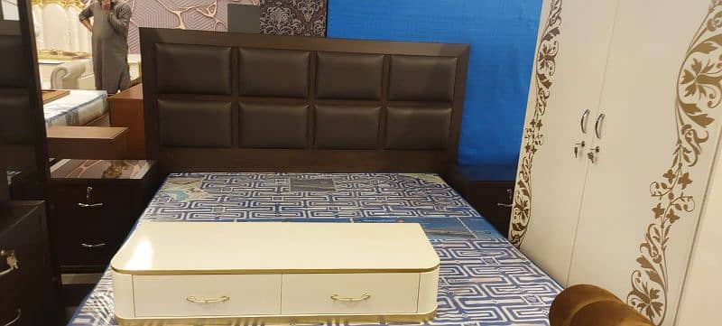 Bed Set , King bed , latest phosish design, Double bed, Wooden bed 14