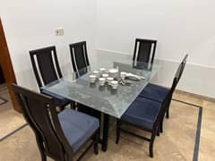 Dining Table with 6 chairs (SHEESHAM WOOD)
