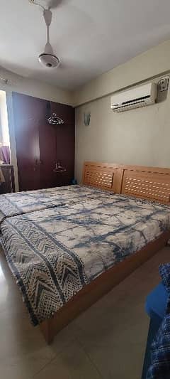 Two single bed and study tables