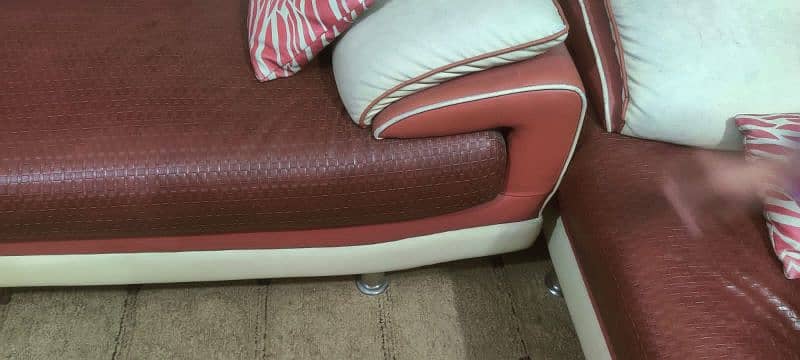 good condition. kicker wood sofa 1