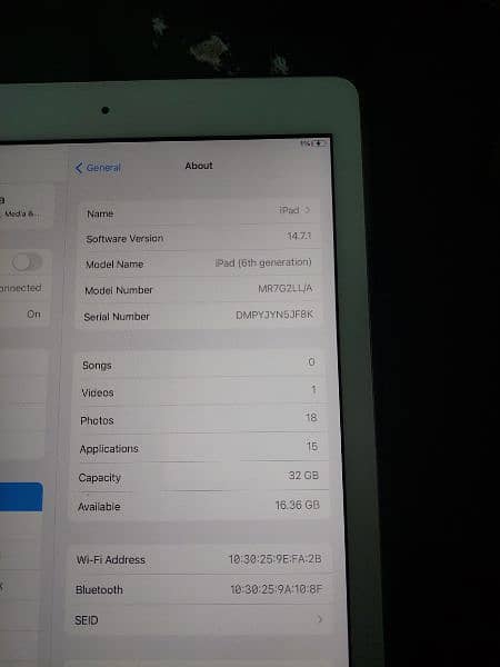 Ipad 6th gen 32GB 4