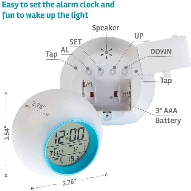 Desk Decorateor | Alarm Clock | Colour Changing | LED Clock 4