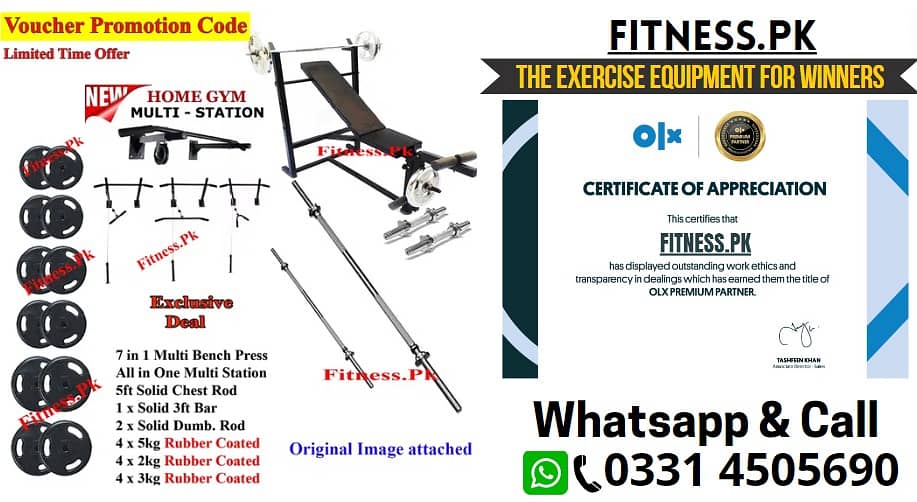 Dumbbell | Rods | Bench | Plates | Home Gym | Table Tennis 10