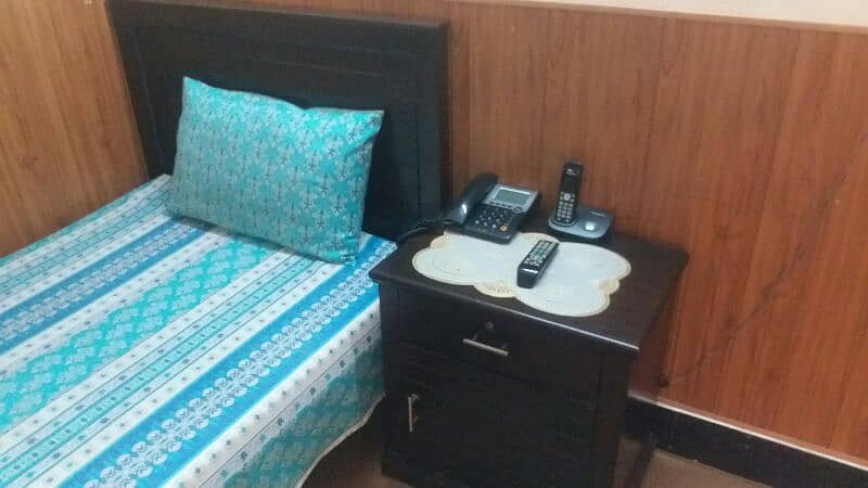 Single Bed, Matress and Side Table 1