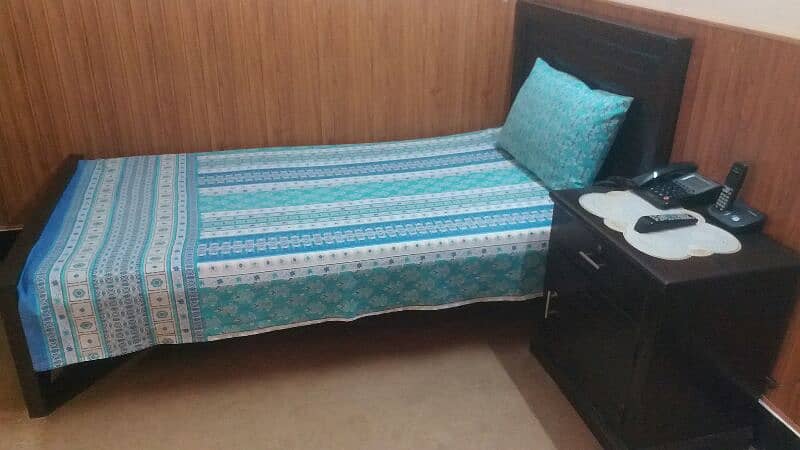 Single Bed, Matress and Side Table 2