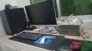 Full Setup Gaming Pc with glass cover and RGB lights for sale