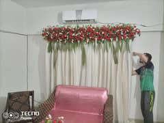 fresh and artificial flower decor making haar sehra chaadar alam decor