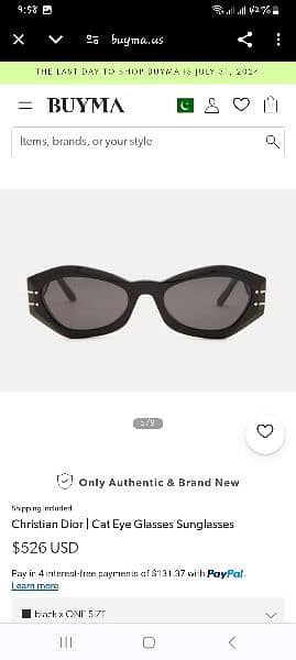 DIOR ITALY Ladies Sunglasses 5