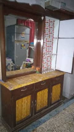 Dressing table with mirror