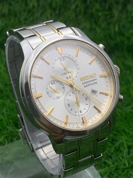 original seiko quartz chronograph date indicator watch japan 2