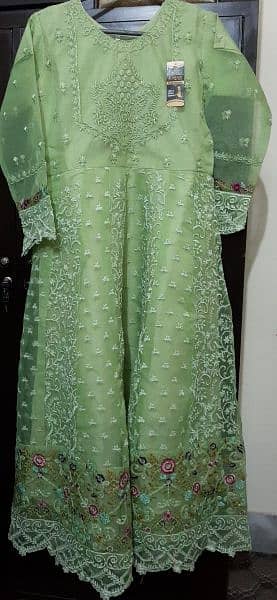 Maxi frock, size medium to large,  organza fabic 3 piece 1