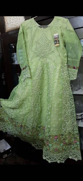 Maxi frock, size medium to large,  organza fabic 3 piece 2