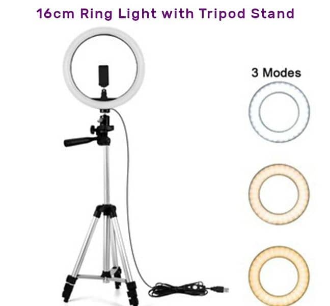 26 cm ring light with 3110 stand. . . 0