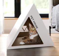 Modern Cat House | Futuristic WoodCat House Indoor | Outdoor Comfort