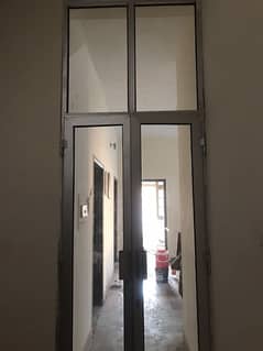 Aluminium Door for sale silver high strength door window complete